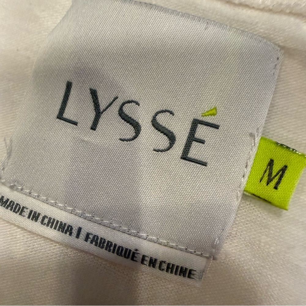 Lysse Women’s White Linen Top Scoop Neck High Low Hem Sz M - Picture 7 of 11
